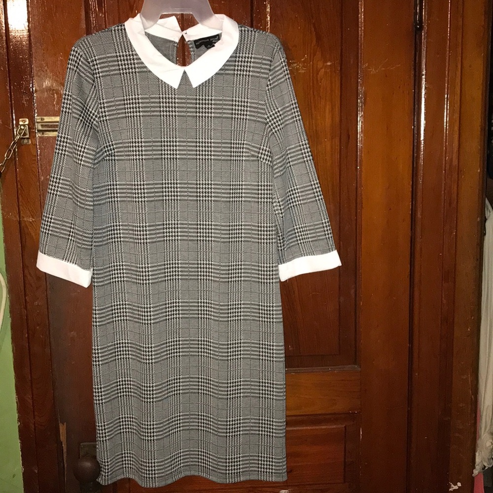 prince of wales peter pan collar dress